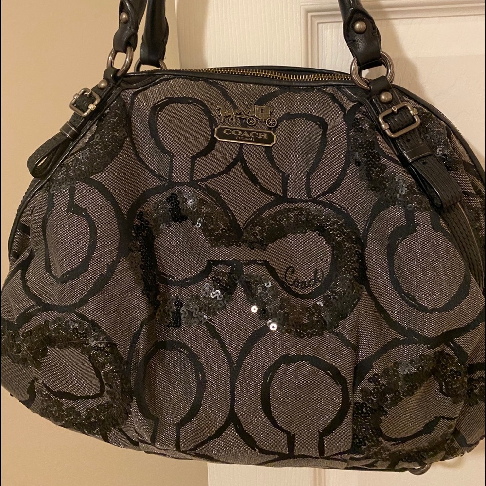 Coach Purse. Limited edition.  Black/silver